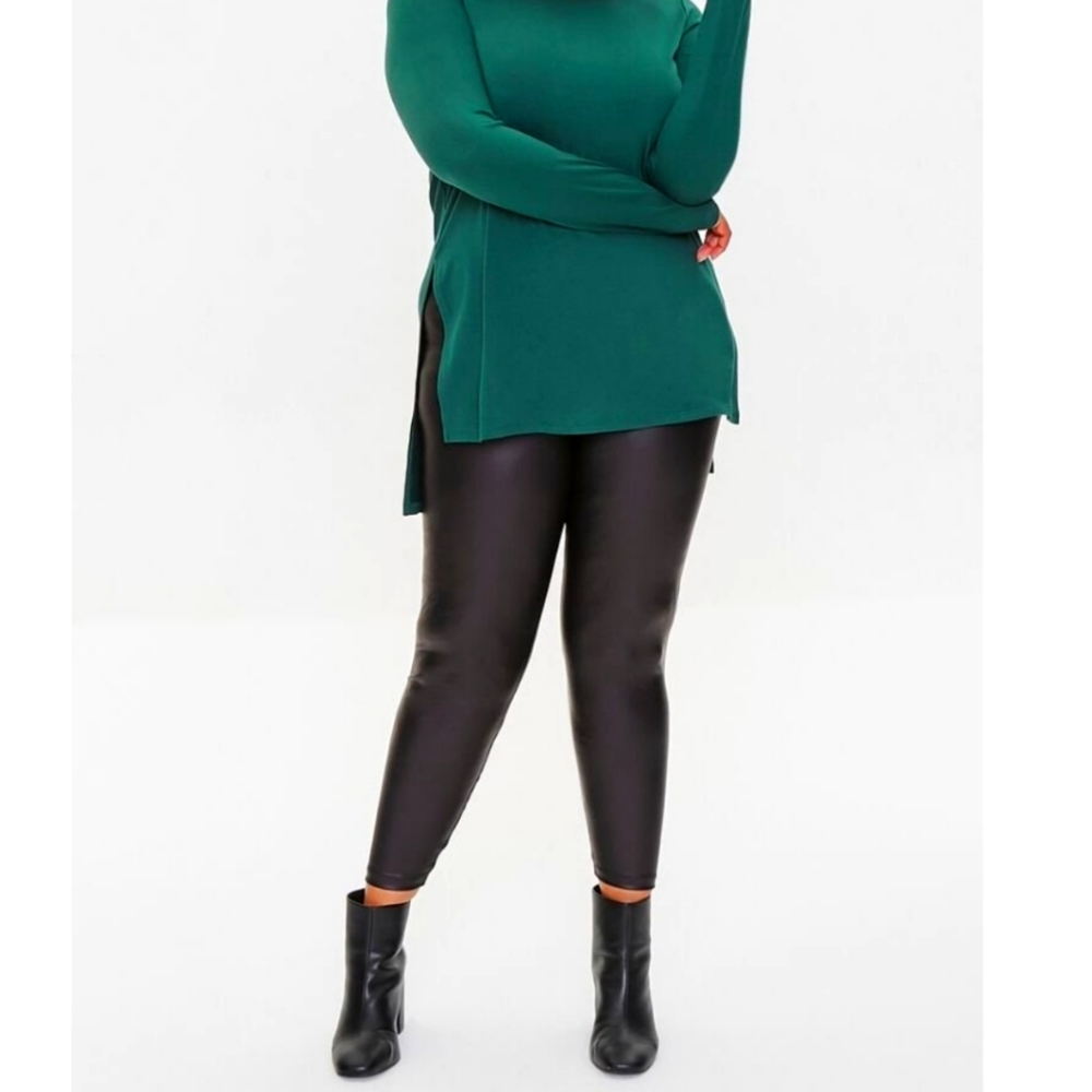 Faux leather leggings